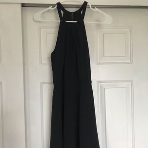 EXPRESS BLACK HALTER CHIFFON DRESS
